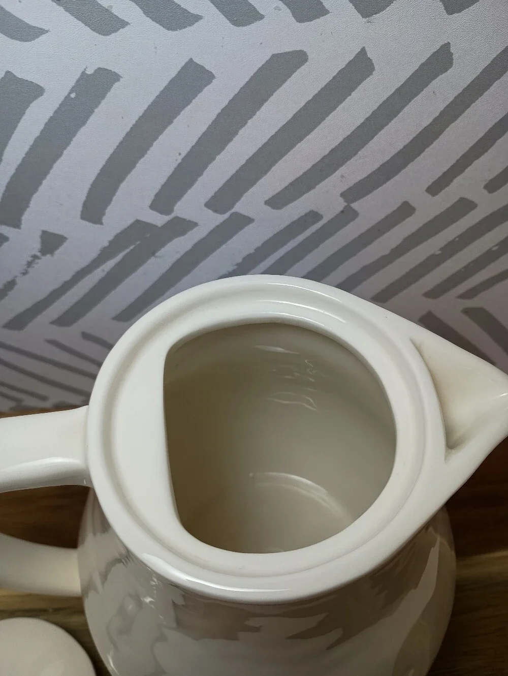 Rae Dunn White Ceramic Pitcher - TEA